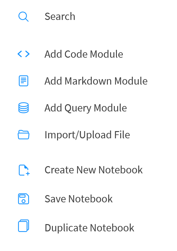 Notbook Menu